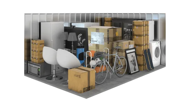 10'x15' storage unit (150 sq ft) interior view